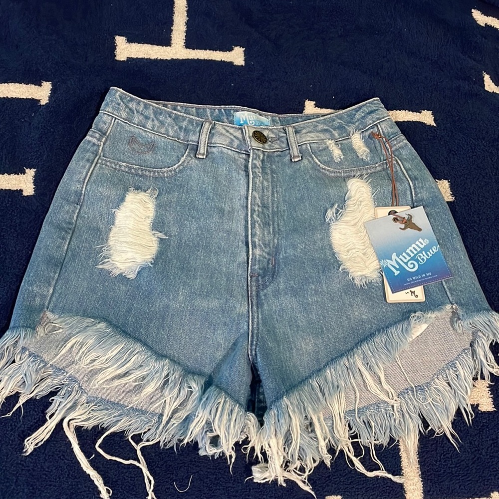 NWT Show Me your Mumu high waisted star denim shorts